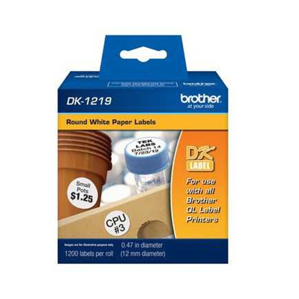 Etiquetas Redondas Adhesivas 12mm Brother DK-1219