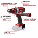 Kit taladro percutor TE-CD 18/48 + Esmeril Axxio 18/115 + bateria 4 ah + cargador + Maleta + set de brocas