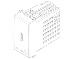 [14292.C] C-USB  VIMAR supply unit 5V 1,5A 1M white