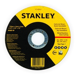 [STA8061B] Caja Barselona 10 Discos de corte metal/Ac. Inox. 4,5’’ (115 x 1.0 x 22 mm) Tipo 1